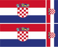 FLAG11 Croatia Flags Stickers Various Sizes