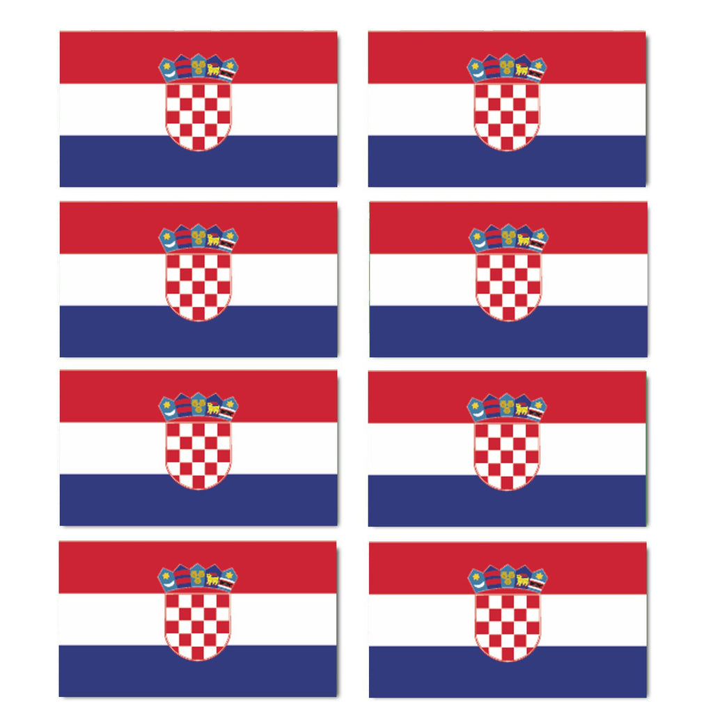 FLAG11D Croatia Flags Stickers 55mm x 100mm