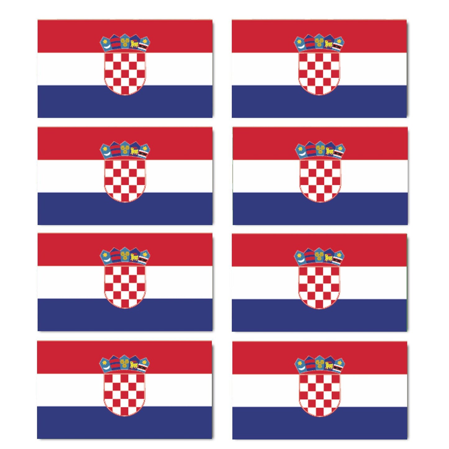 FLAG11D Croatia Flags Stickers 55mm x 100mm