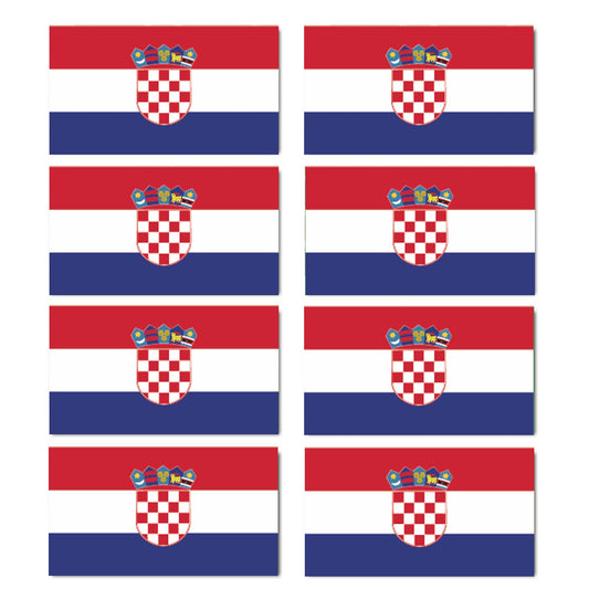 FLAG11D Croatia Flags Stickers 55mm x 100mm