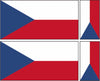 FLAG12A Czech Republic Flags 2 x 100mm 2 x 50mm
