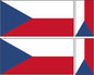 FLAG12A Czech Republic Flags 2 x 100mm 2 x 50mm
