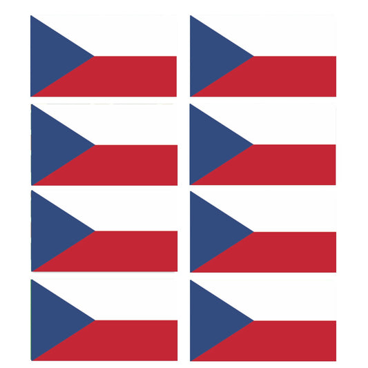 FLAG12D Czech Republic Flags Stickers 55mm x 100mm