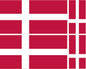 FLAG13B Denmark Flags 2 x 200mm 2 x 100mm