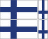 FLAG14B Finland Flags 2 x 200mm 2 x 100mm