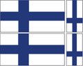 FLAG14 Finland Flags Stickers Various Sizes