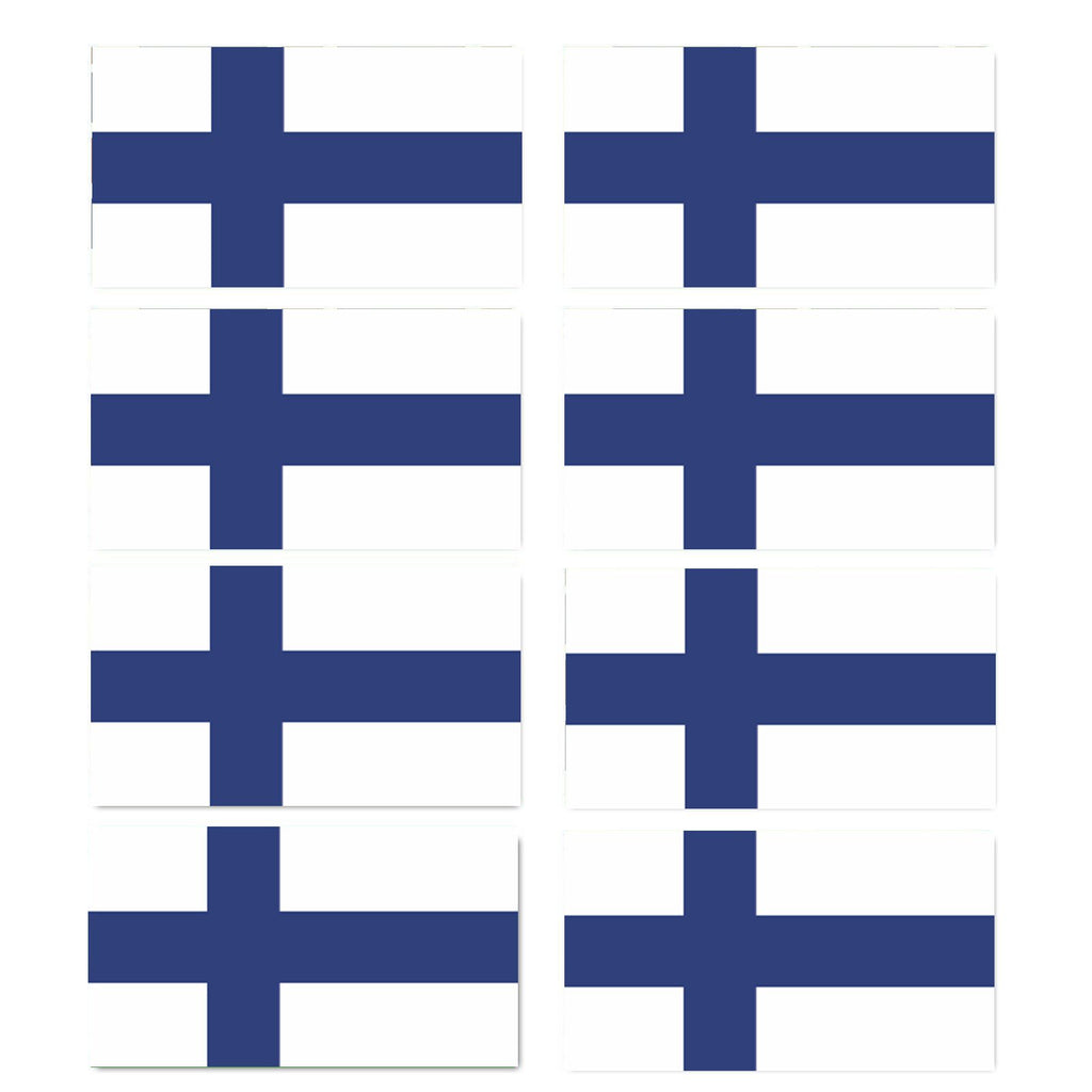 FLAG14D Finland Flags Stickers 55mm x 100mm