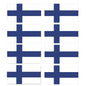 FLAG14D Finland Flags Stickers 55mm x 100mm