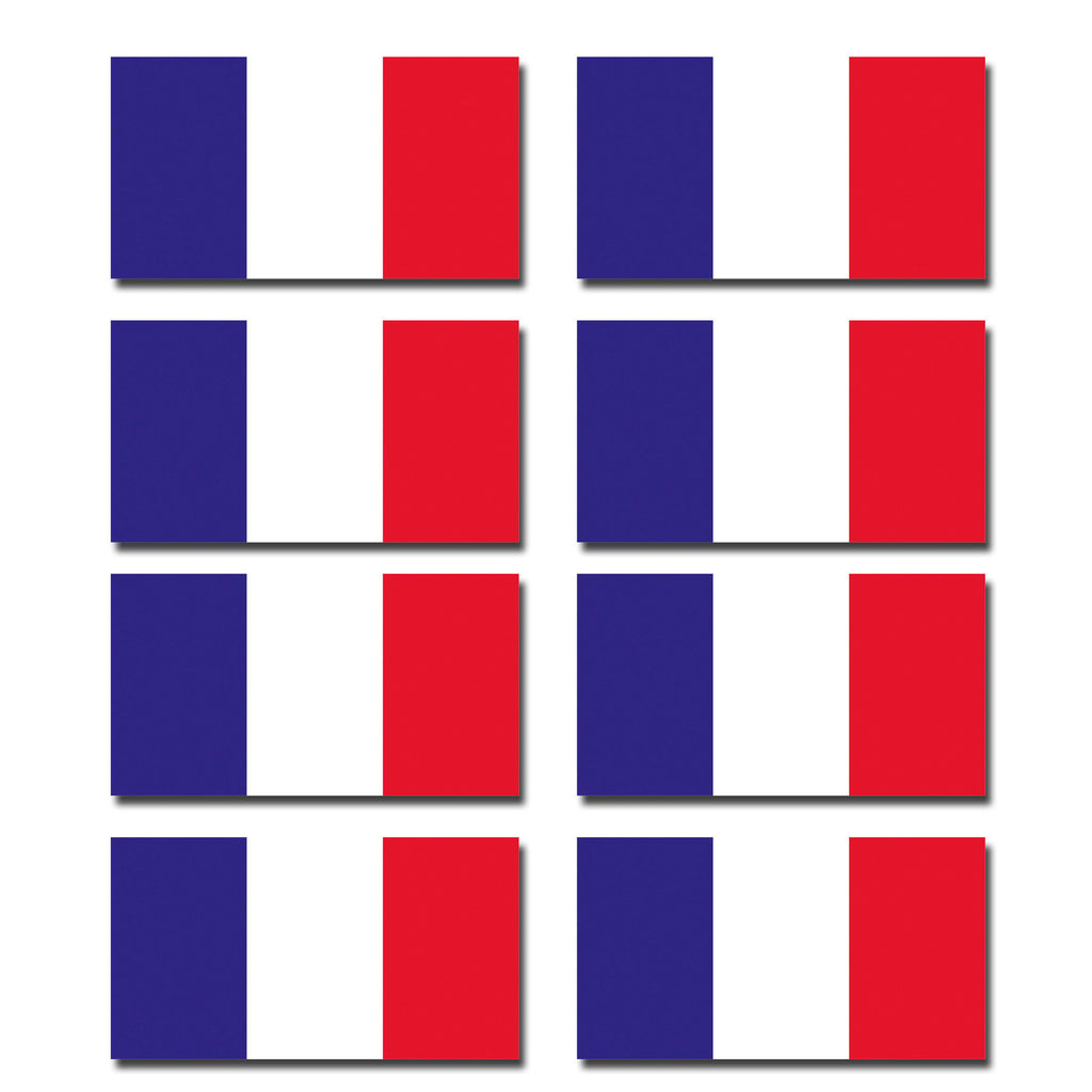 FLAG15D France Flags Stickers 55mm x 100mm