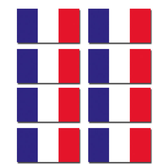 FLAG15D France Flags Stickers 55mm x 100mm