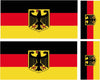 FLAG16B Germany Flags 2 x 200mm 2 x 100mm
