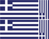 FLAG17A Greece Flags 2 x 100mm 2 x 50mm