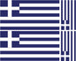 FLAG17A Greece Flags 2 x 100mm 2 x 50mm