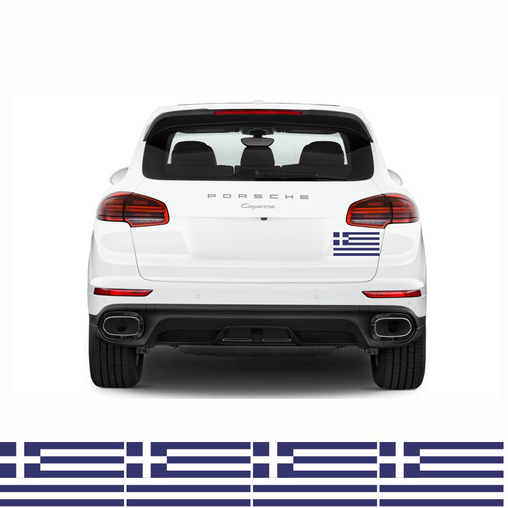FLAG17 Greece Flags Stickers Various Sizes