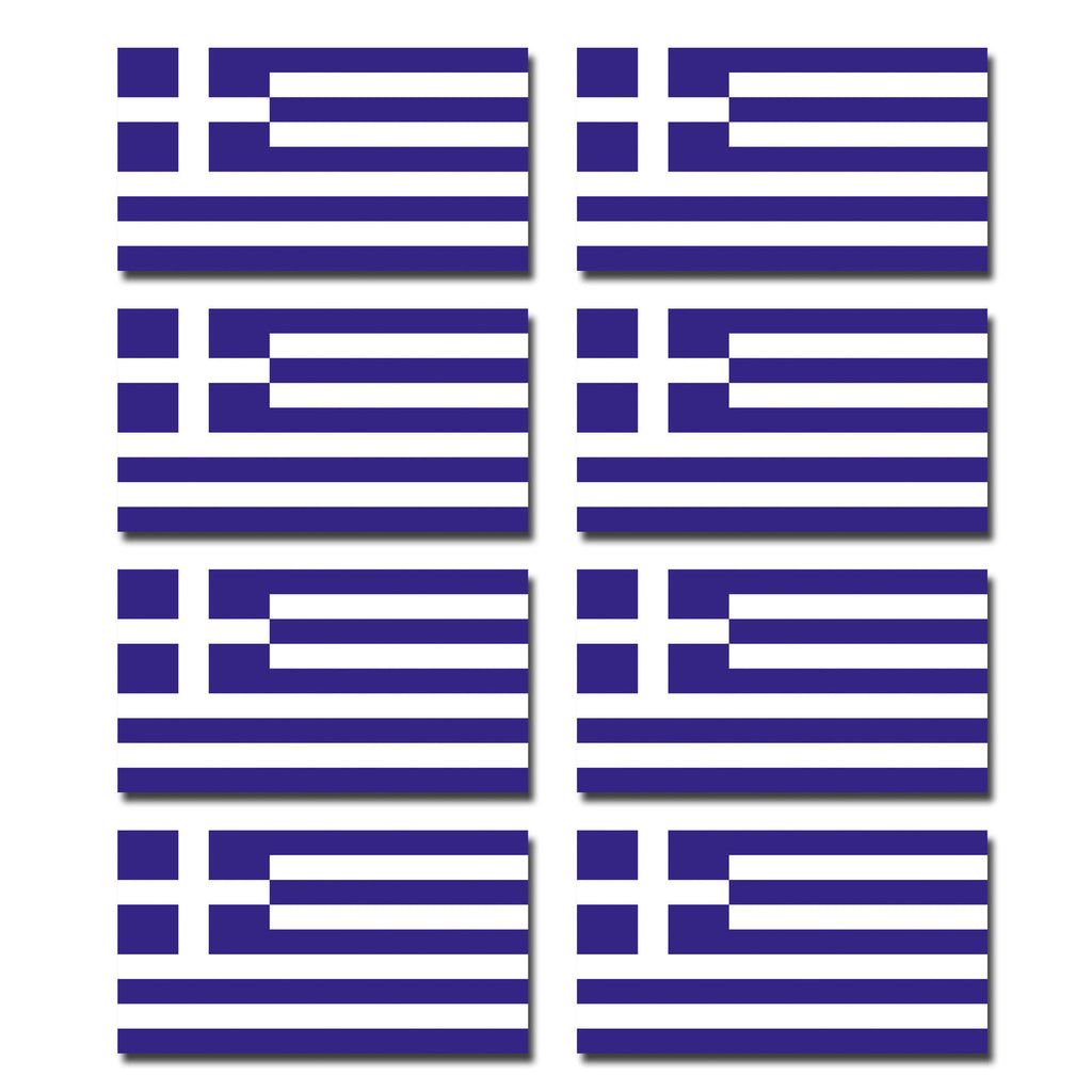 FLAG17D Greece Flags Stickers 50mm x 91mm