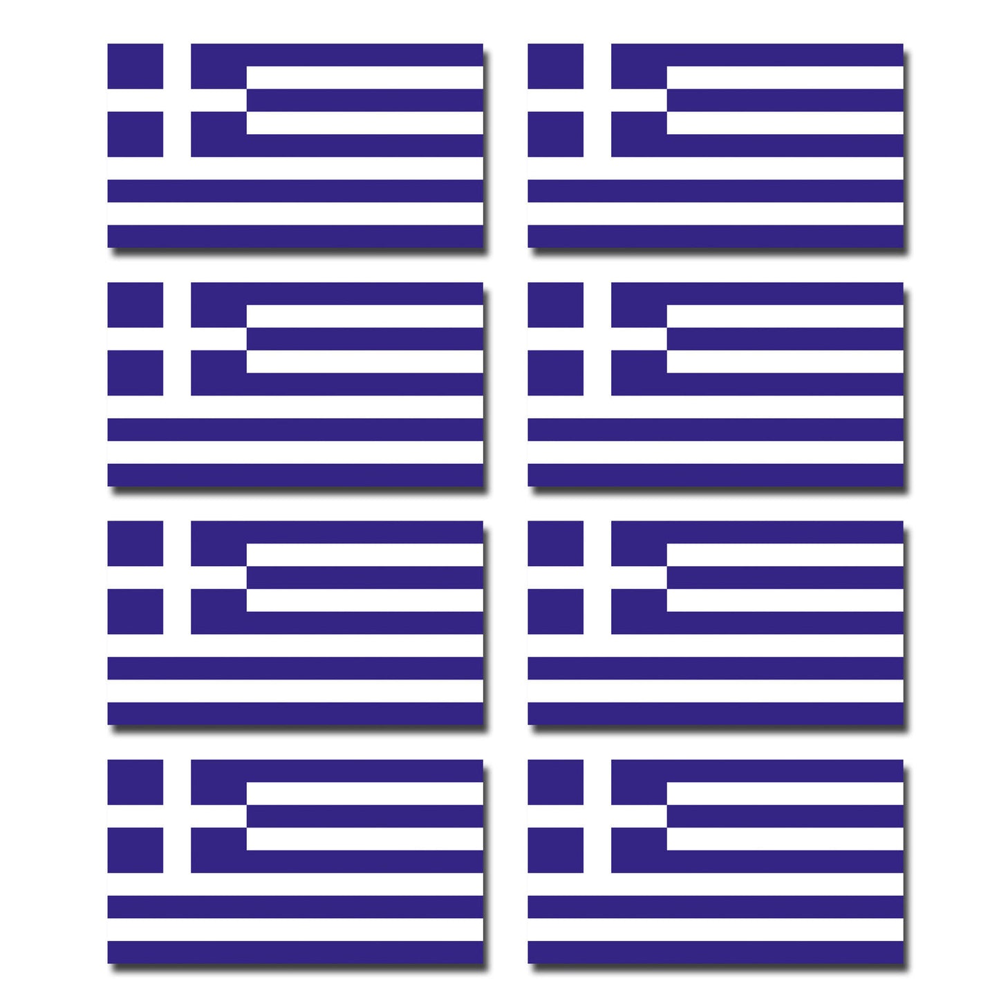 FLAG17D Greece Flags Stickers 50mm x 91mm