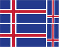 FLAG18 Iceland Flags Stickers Various Sizes