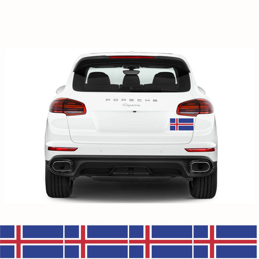 FLAG17C Iceland Flags Stickers 4x150mm x 90mm