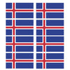 FLAG18D Iceland Flags Stickers 55mm x 100mm