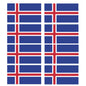 FLAG18D Iceland Flags Stickers 55mm x 100mm