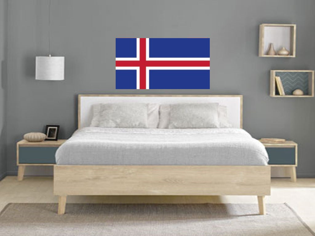 FLAG18 Iceland Flags Stickers Various Sizes