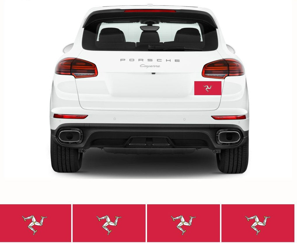 FLAG19 Isle of Man Flags Stickers Various Sizes