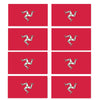 FLAG19D Isle of Man Flags Stickers 55mm x 100mm