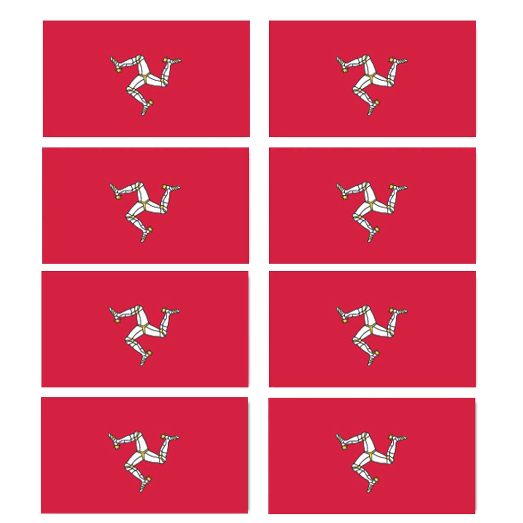 FLAG19D Isle of Man Flags Stickers 55mm x 100mm
