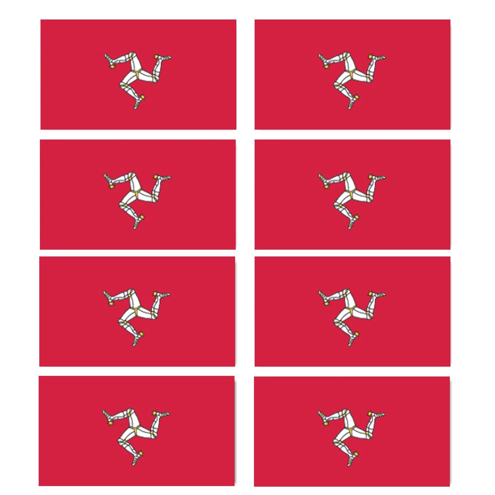 FLAG19 Isle of Man Flags Stickers Various Sizes