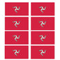 FLAG19D Isle of Man Flags Stickers 55mm x 100mm
