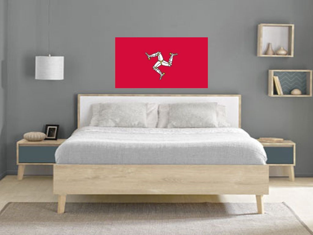 FLAG19 Isle of Man Flags Stickers Various Sizes