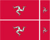 FLAG19A Isle of Man Flags 2 x 100mm 2 x 50mm