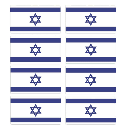 FLAG20D Israel Flags Stickers 55mm x 100mm