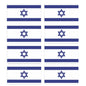 FLAG20D Israel Flags Stickers 55mm x 100mm
