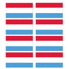 FLAG22D Luxembourg Flags Stickers 10mm x 19mm