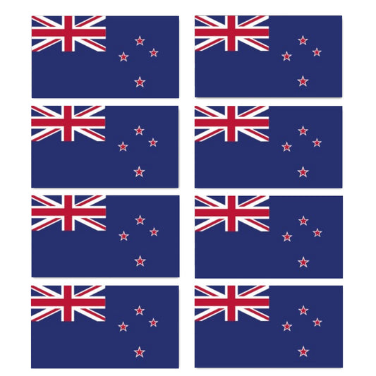 FLAG24D New Zealand Flags Stickers 10mm x 19mm