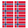 FLAG25D Norway Flags Stickers 10mm x 19mm