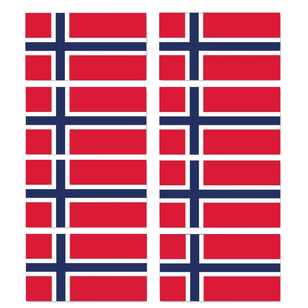 FLAG25D Norway Flags Stickers 10mm x 19mm