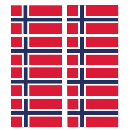 FLAG25D Norway Flags Stickers 10mm x 19mm