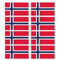 FLAG25D Norway Flags Stickers 10mm x 19mm