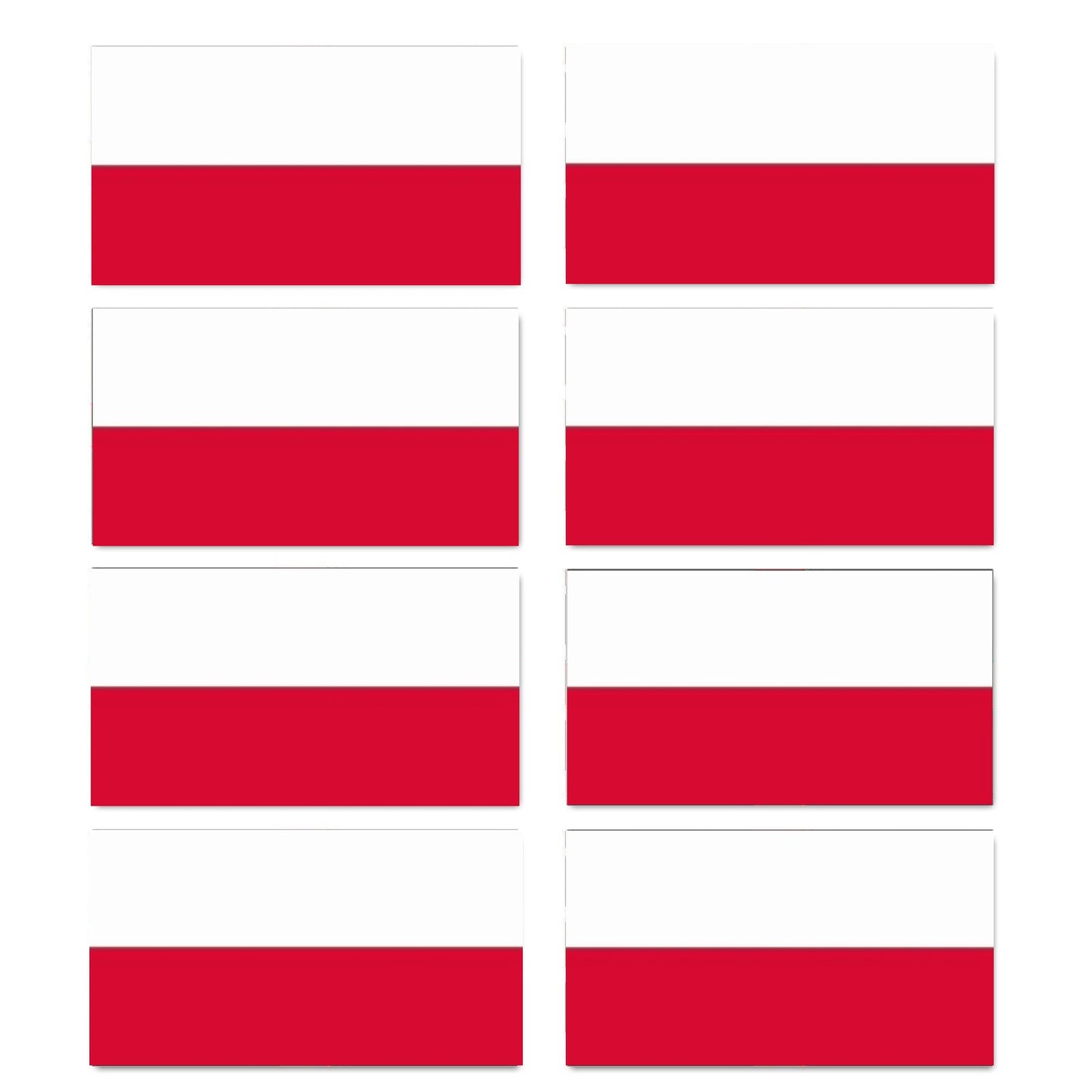 FLAG26D Poland Flags Stickers 10mm x 19mm