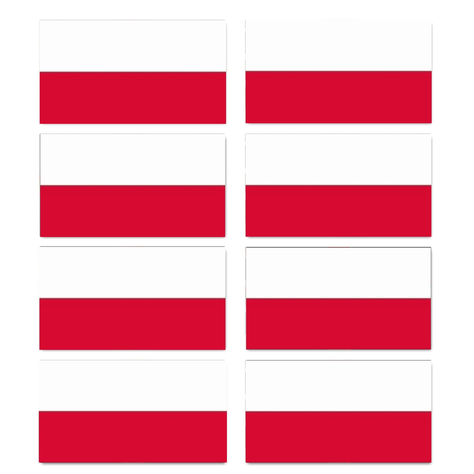 FLAG26 Poland Flags Stickers Various Sizes
