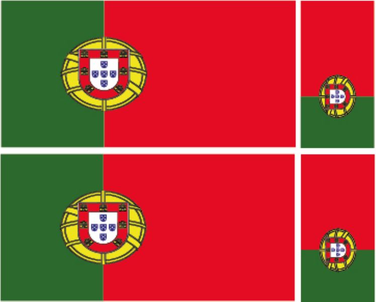 FLAG27 Portugal Flags Stickers Various Sizes