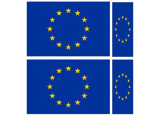 FLAG02B Euro Flags 2 x 200mm 2 x 100mm