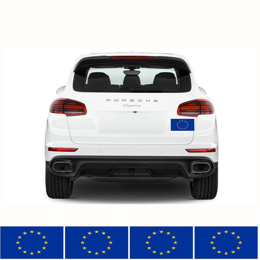 FLAG02C Euro Flags Stickers 4x150mm x 90mm