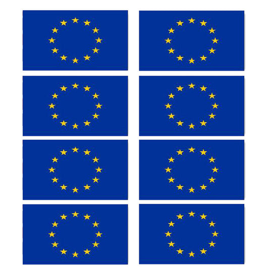 FLAG02D Euro Flags Stickers 10mm x 19mm