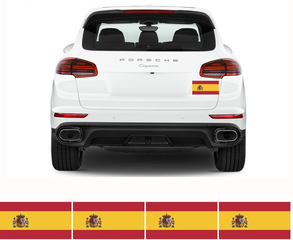 FLAG30 Spain Flags Stickers Various Sizes