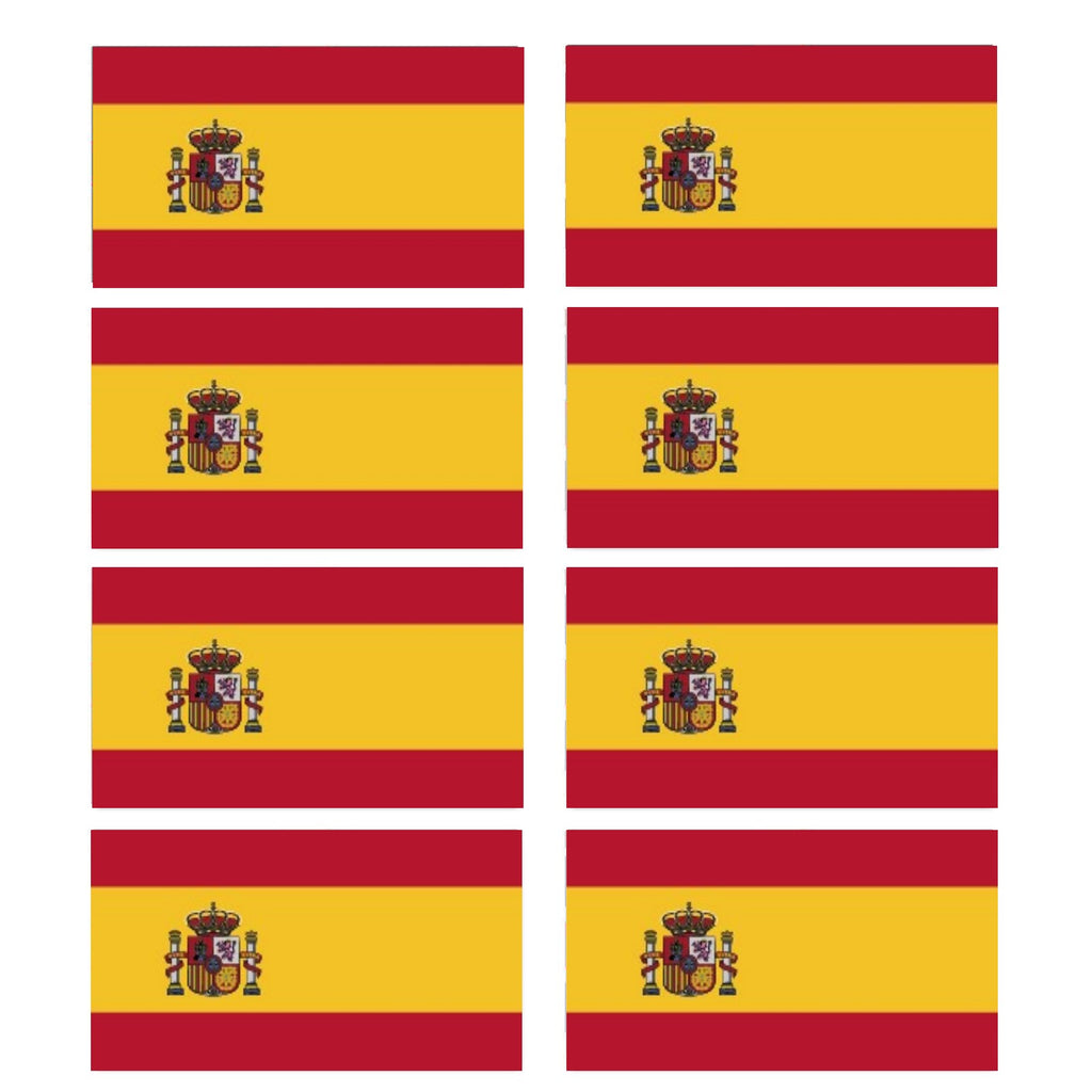 FLAG30 Spain Flags Stickers Various Sizes