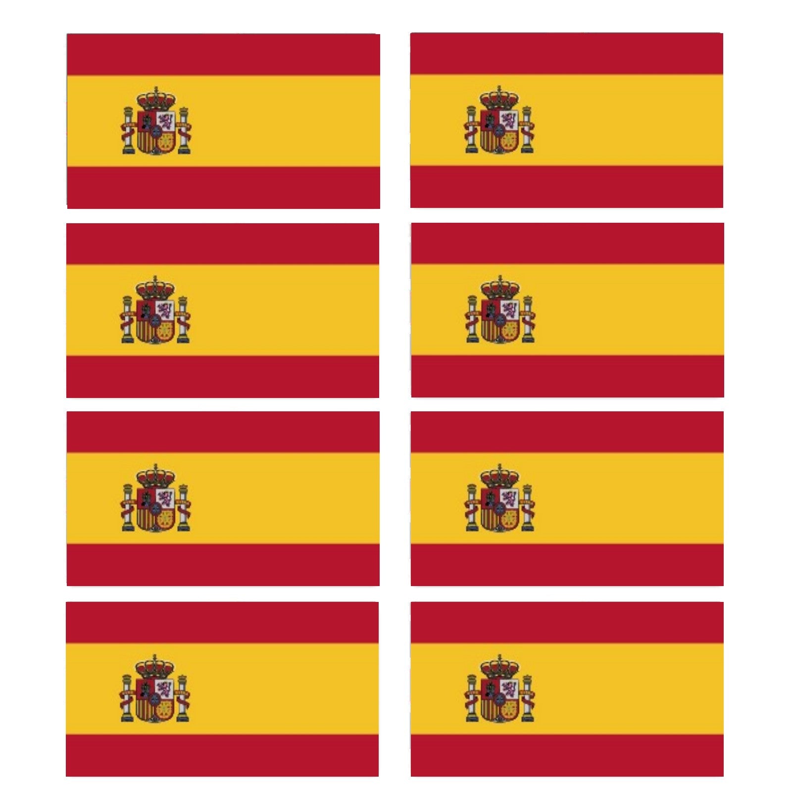 FLAG30 Spain Flags Stickers Various Sizes