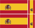 FLAG30 Spain Flags Stickers Various Sizes